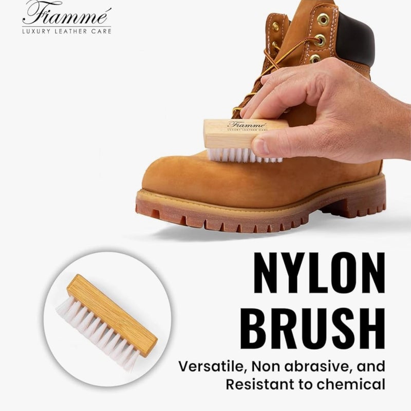 Fiamme Suede and Nubuck Cleaning Kit - Complete Brass & Nylon Brush Set, Suede Eraser for Shoes, Jackets, Boots, Handbags - Image 5